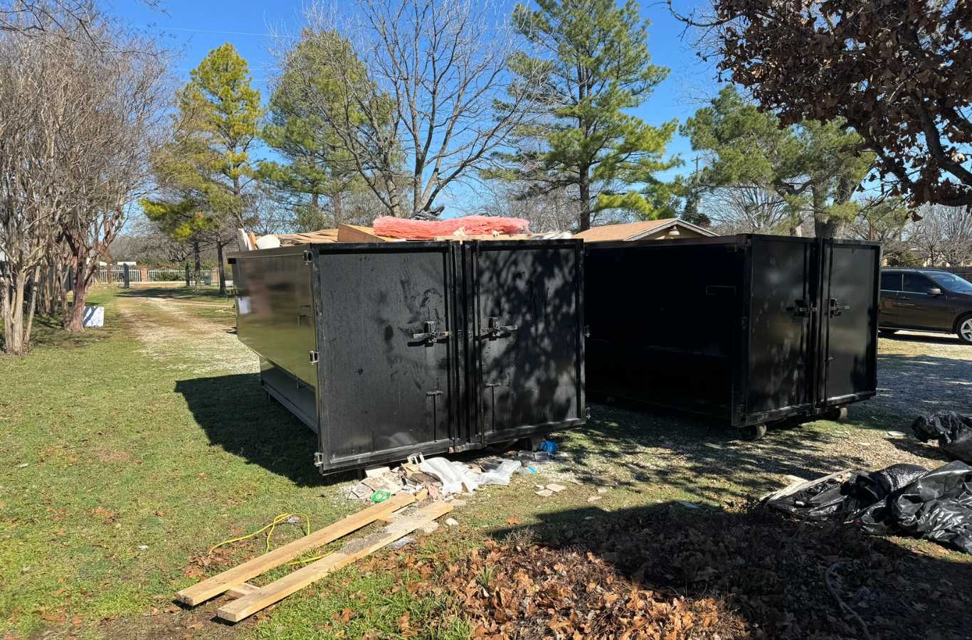 Image of a large commercial dumpster provided by TX Dumpsters R Us in Ennis, TX, showcasing our reliable and efficient commercial dumpster rental services.