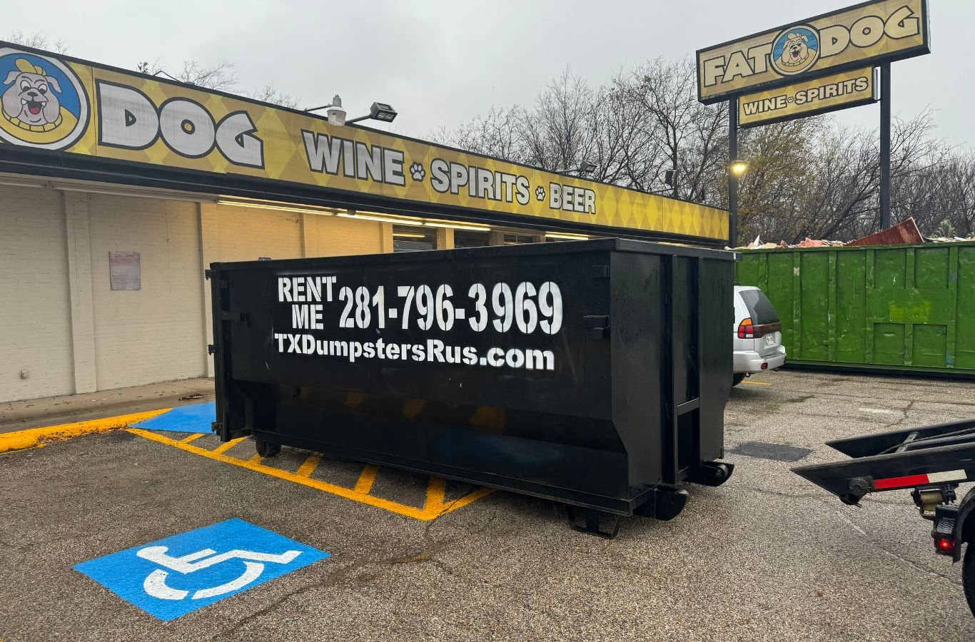 A satisfied contractor explaining why to choose TX Dumpsters R Us for construction dumpster rental in Lancaster, TX. Construction Dumpster Rental Near Me.